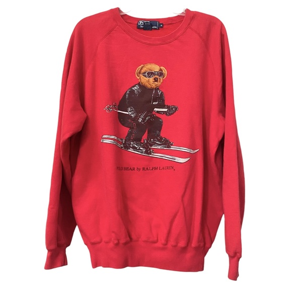 Polo Ralph Lauren Other - Vintage 90s Polo Ralph Lauren RL2000 Ski Polo Bear Crewneck Sweatshirt Size Med
